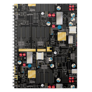 Caderno Espiral conselho de circuito preto