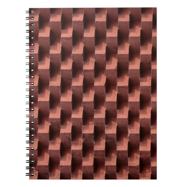 Caderno Espiral Conselho de madeira castanha e preta (Frente)