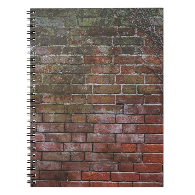 Caderno Espiral Conselho de madeira castanha e preta (Frente)