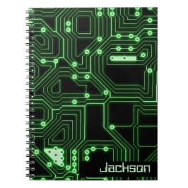 Caderno Espiral Conselho Neon Green Circuit | Espiral Personalizad