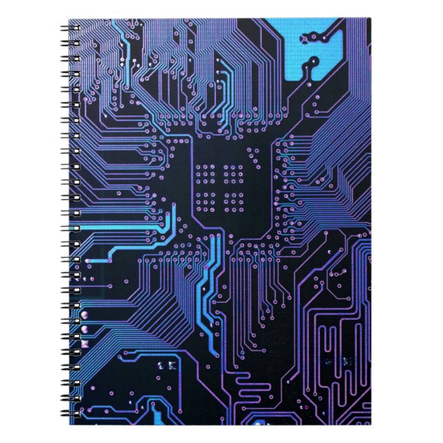 Caderno Espiral Conselho Nerd de saída PCB Blue Electronic Circuit (Frente)