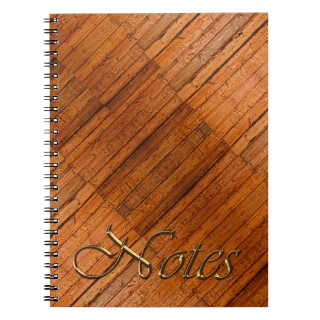 Caderno Espiral Conselhos Rustic Wooden Arte amostrada (Frente)