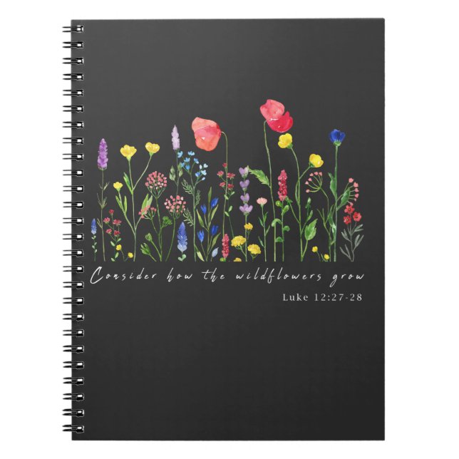 Caderno Espiral Considere Como as Flores Silvestres Crescem Lucas  (Frente)