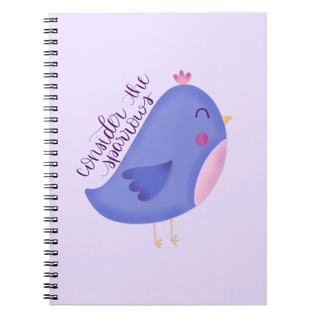 Caderno Espiral Considere o Diário Sparrows (Frente)