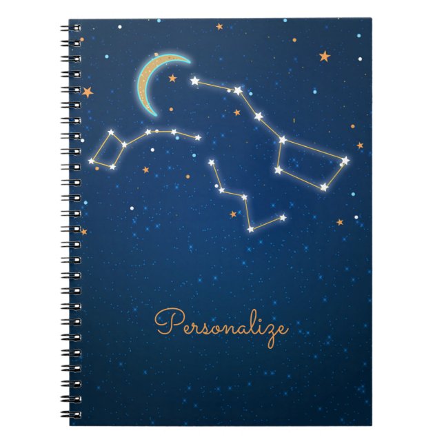 Caderno Espiral Constelação de Grande Estrelagem de Estrelas de Es (Frente)