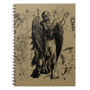 Caderno Espiral Constelação de Virgem Hevelius 1690 Ago 23 De Sete