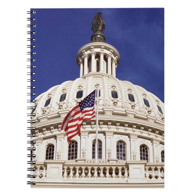 Caderno Espiral Construção do Capitólio dos E.U., Washington DC (Frente)