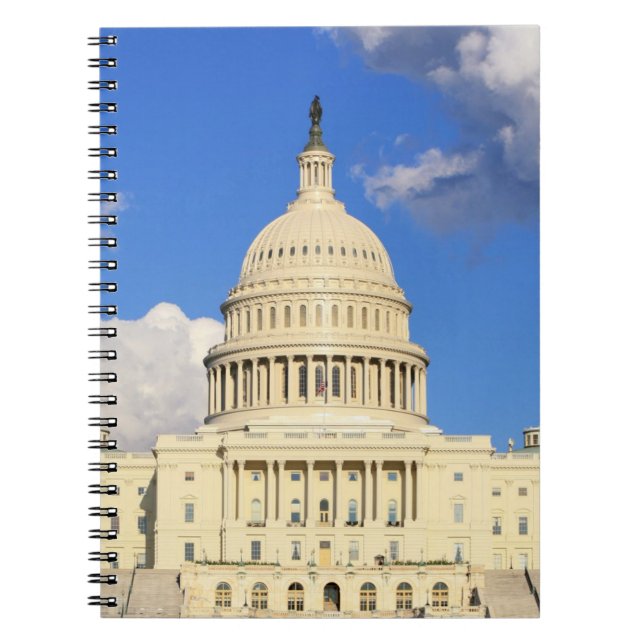 Caderno Espiral Construção do Capitólio dos E.U., Washington DC, (Frente)