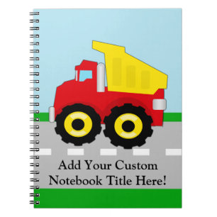 Caderno Espiral Construção Dumptruck dos miúdos