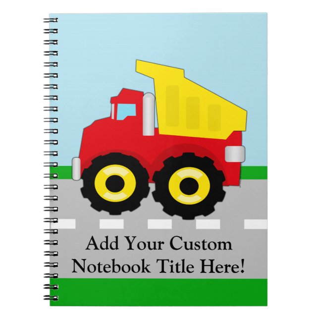 Caderno Espiral Construção Dumptruck dos miúdos (Frente)