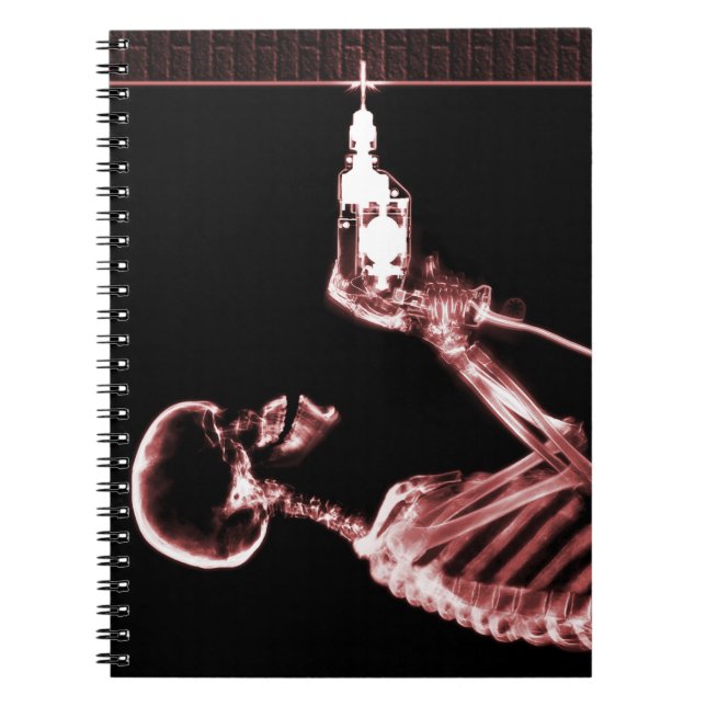 Caderno Espiral Construtor de esqueleto Red X-Ray (Frente)