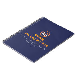 Caderno Espiral Construtor de Telhados Azul Dourado Branco 