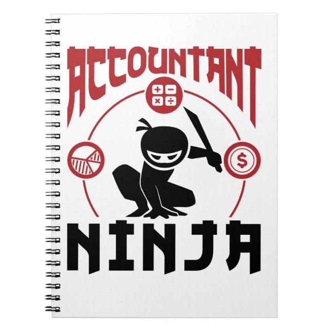 Caderno Espiral Contabilista Ninja Contabilidade CPA (Frente)