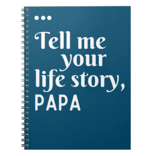 Caderno Espiral Conte-me sua história de vida.