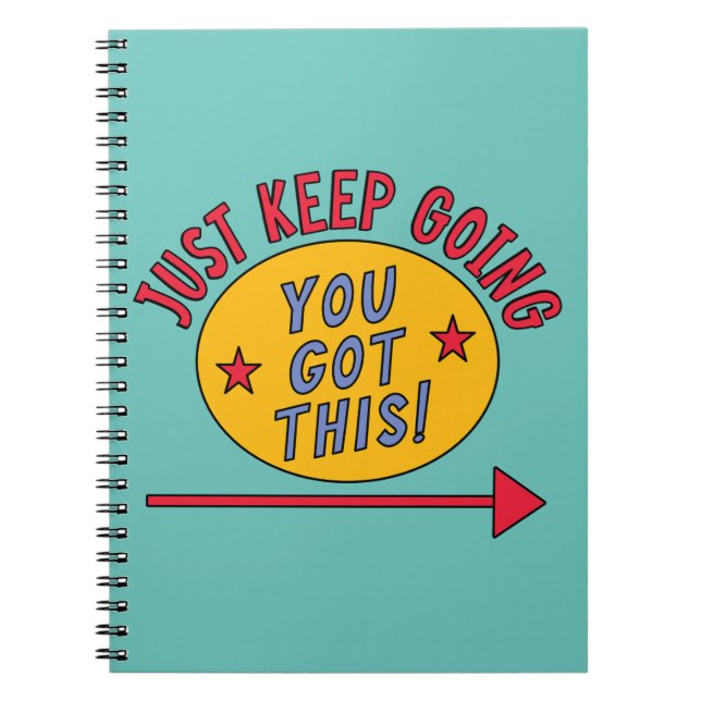 Caderno Espiral Continue em Frente (Frente)