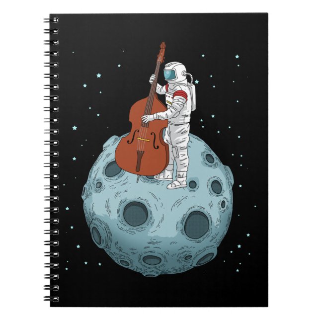 Caderno Espiral Contrabando Jazz Music Upright Bass Duplo (Frente)