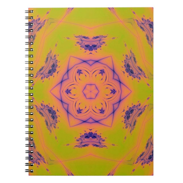 Caderno Espiral Contraste de gradiente de Sunset Beach Mandela (Frente)