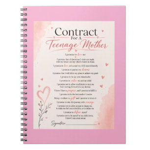 Caderno Espiral Contrato para Mães Adolescentes