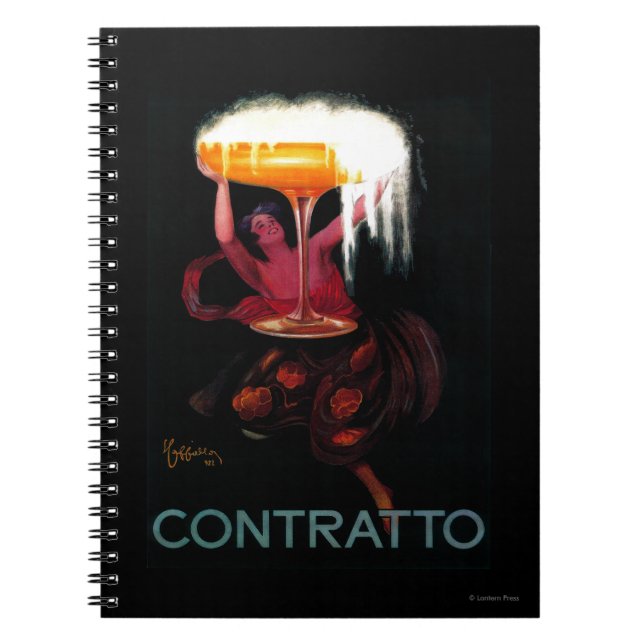 Caderno Espiral Contrato Vintage PosterEurope (Frente)