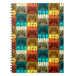 CADERNO ESPIRAL CONTROLADORA DE JOGOS DE VÍDEO DE VINTAGEM DE JOGO