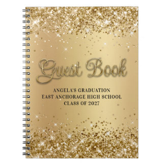 Caderno Espiral Convidado de Graduação Escolar com Gradiente Doura