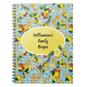 Caderno Espiral Cookbook de receitas familiares personalizadas