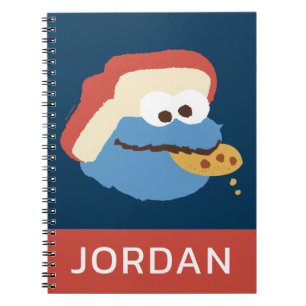 Caderno Espiral Cookie Monster Camp Cookies Adicione seu nome