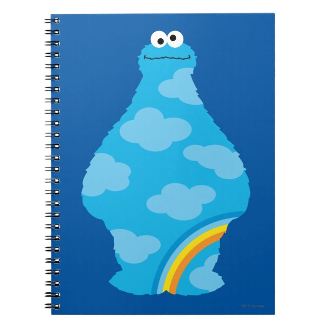 Caderno Espiral Cookie Monster Rainbows (Frente)