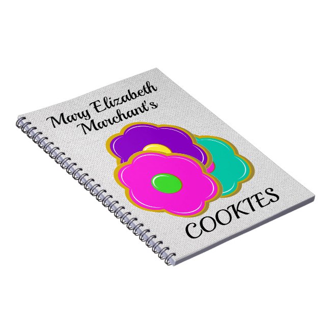 Caderno Espiral COOKIES Criados Por ... (Lado Direito)