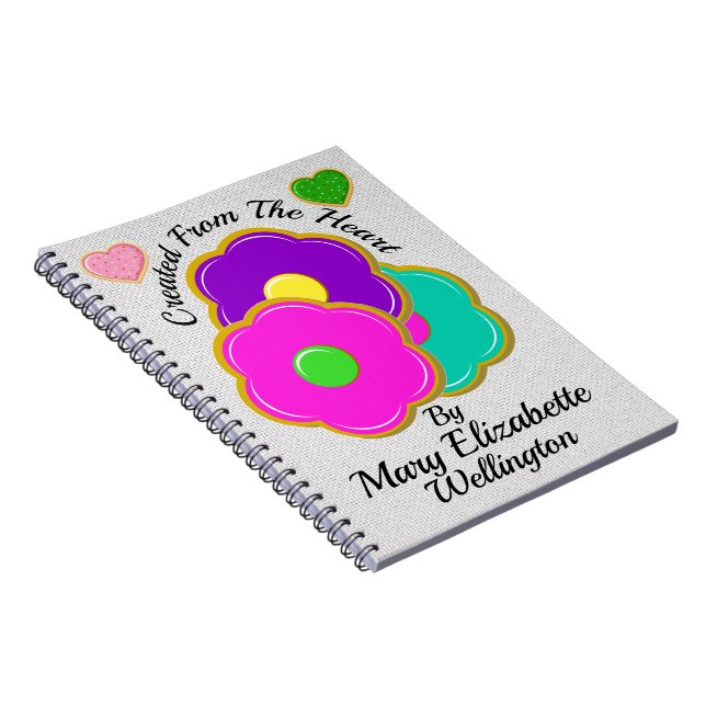 Caderno Espiral COOKIES Criados Por ... (Lado Direito)