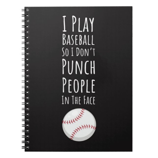 Caderno Espiral Cool Gifts For Baseball Players Team Athletic (Frente)