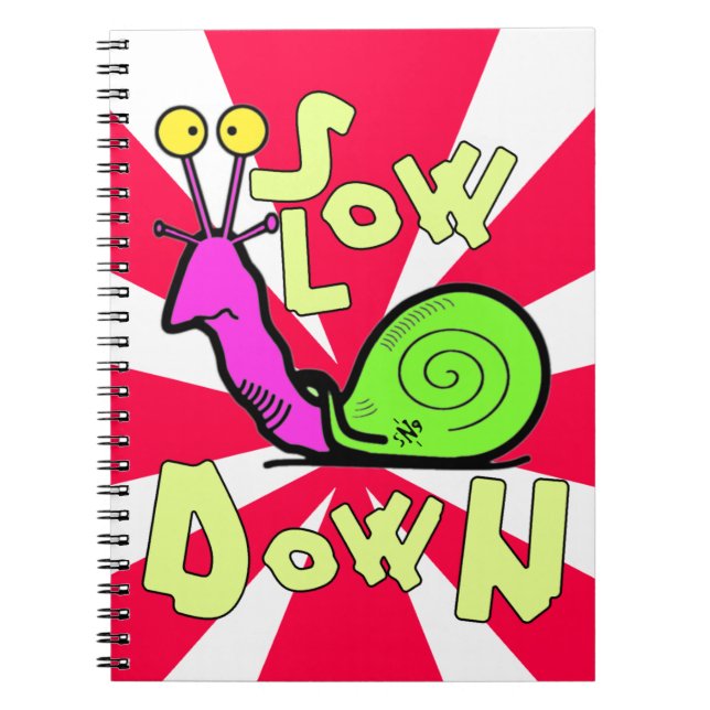 Caderno Espiral Cool Snail Cartoon Sticker (Frente)