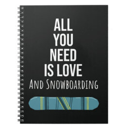 Caderno Espiral Cool Snowboarding Gifts Snowboarder Winter Sports