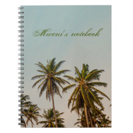 Caderno Espiral Cópia do Glamor e da Árvore Tropical de Palma