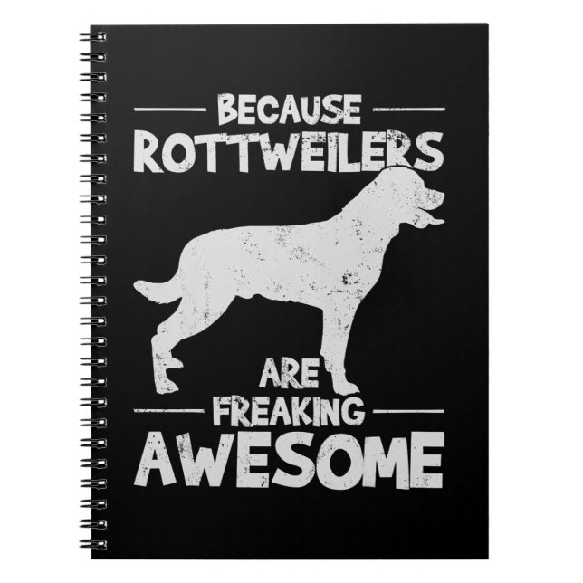 Caderno Espiral Cópia do T-Shirt Rottweiler (Frente)