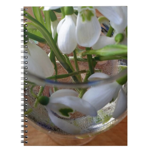 Caderno Espiral copo de gotas de neve (Frente)