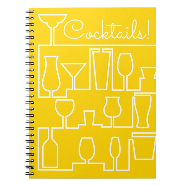 Caderno Espiral Coquetel amarelo (Frente)