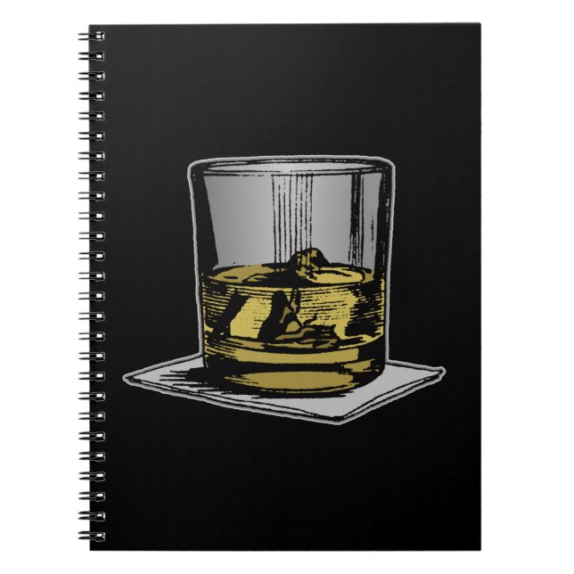 Caderno Espiral Coquetel e Design de Napkin (Frente)