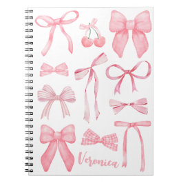 Caderno Espiral Coquette Aestic Pink Trendine Feminine Cute