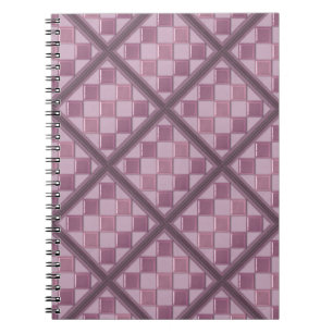 Caderno Espiral Cor bege 3D do azulejo de vidro