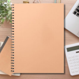 Caderno Espiral Cor da Tendência Peach Cor Sólida Fuzz | Elegante