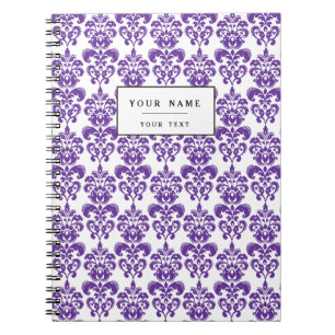 CADERNO ESPIRAL COR DAMASCO ROXA ESCURA 2