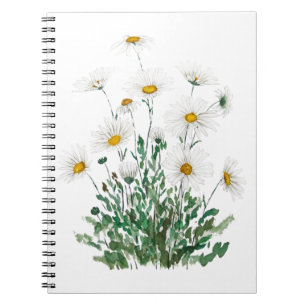 Caderno Espiral cor-de-água branca de Margarida