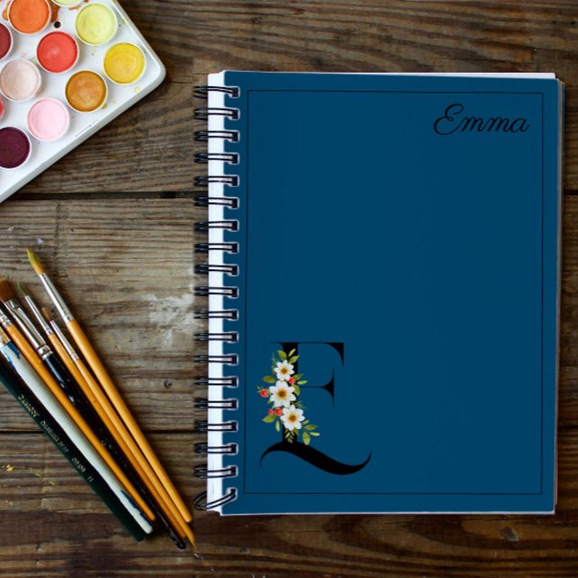 Caderno Espiral Cor de água de hibisco azul (Criador carregado)