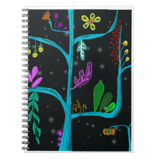 Caderno Espiral Cor de iluminação brilho no escuro fantasia flor