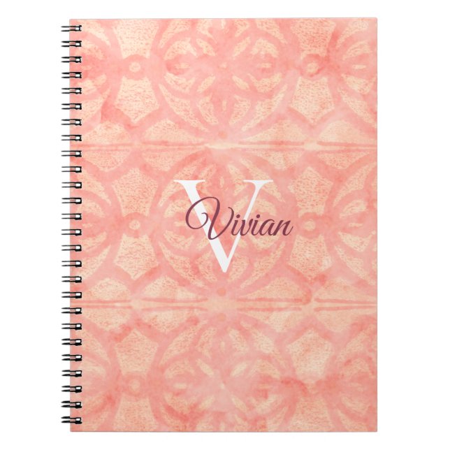 Caderno Espiral Cor-de-rosa (Frente)