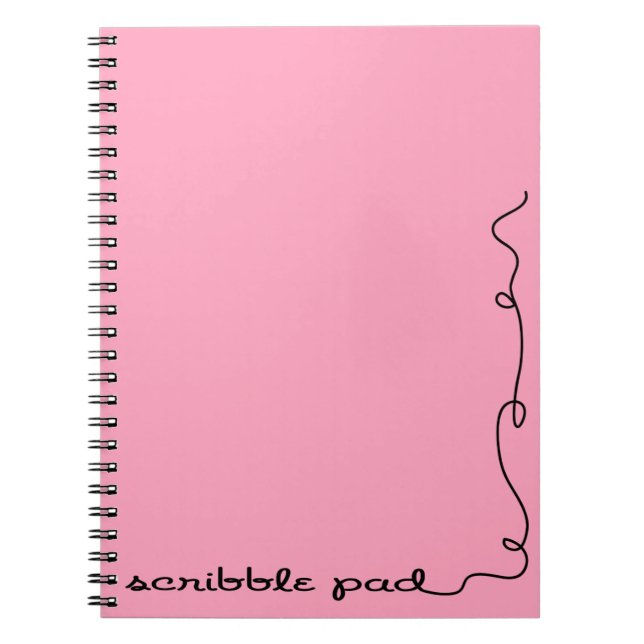 Caderno Espiral Cor-de-rosa com tinta digital (Frente)