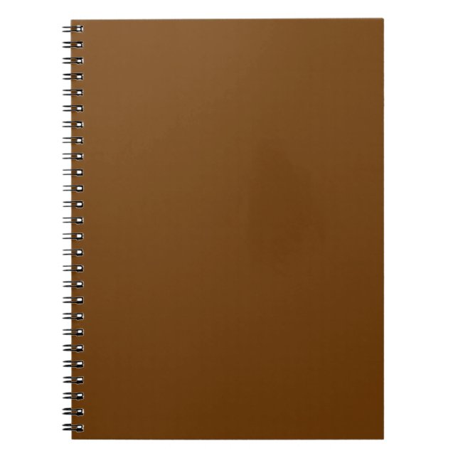 Caderno Espiral Cor do Decor Castanho Que Você Pode Personalizar (Frente)