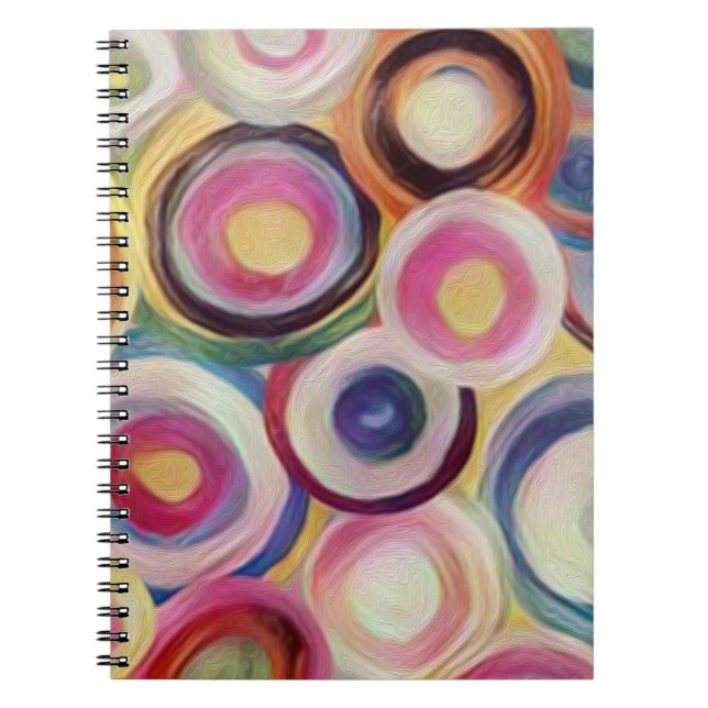 Caderno Espiral Cor do gradiente, fundo de textura áspera. (Frente)