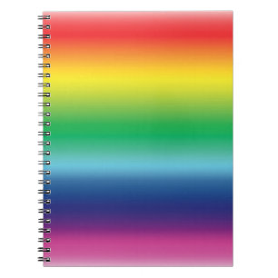 Caderno Espiral cor do pavilhão arco-íris lgbt